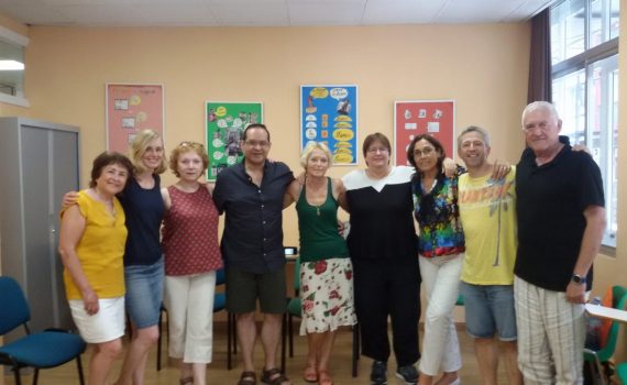 Herr Duelli mit den Teilnehmern seines Kurses in Andalusien, 2019