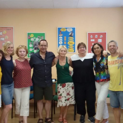 Herr Duelli mit den Teilnehmern seines Kurses in Andalusien, 2019