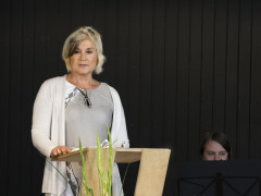 Frau Bittner bei der Abschlussrede