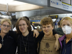 David, Magnus, Joe und Frau Grade